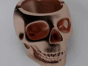 череп-бронза-дым-44 3D Модель