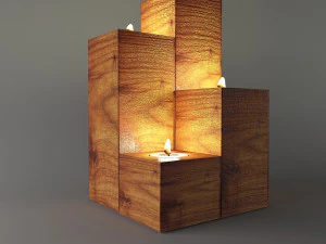 wooden stand taper-54 3D Model
