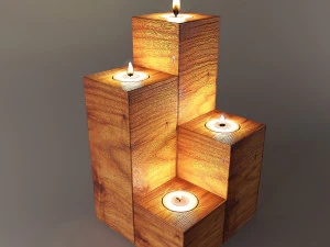 wooden stand taper-54 3D Model