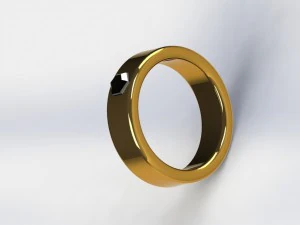 gold and diamond ring 3D Model
