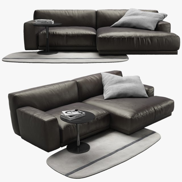 poliform paris seoul sofa 1 3D मॉडल .c4d .max .obj .3ds .fbx .stl .blend 