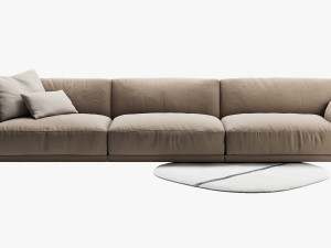 poliform paris seoul sofa 3 3D मॉडल