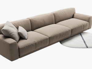 poliform paris seoul sofa 3 3D मॉडल