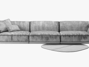 poliform paris seoul sofa 3 3D Model