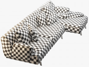 poliform 12 sofas set 3D मॉडल