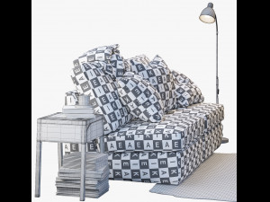 ikea kivik two-seat sofa 3D 모델