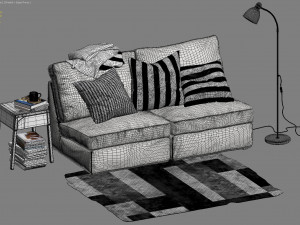 ikea kivik two-seat sofa 3D 모델
