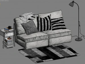 ikea kivik two-seat sofa 3D Model