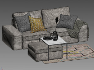 ikea kivik two-seat sofa 2 3D 모델