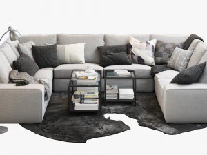 ikea kivik u-shaped sofa 3D Model