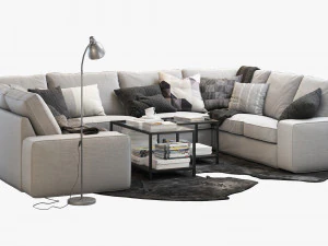 ikea kivik u-shaped sofa 3D Model