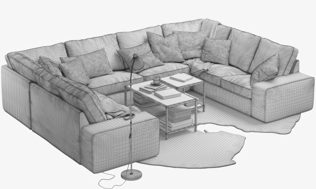 Kivik u cheap shaped sofa
