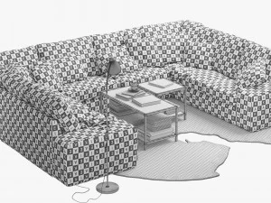 ikea kivik u-shaped sofa 3D Model