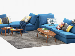 ikea kivik corner modular sofa 3D Model