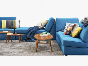ikea kivik corner modular sofa 3D Model