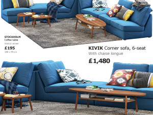 ikea kivik corner modular sofa 3D Модель