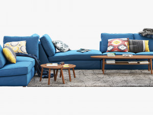 ikea kivik corner modular sofa 3D Model