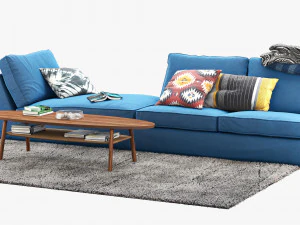 ikea kivik corner modular sofa 3D Model