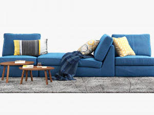 ikea kivik corner modular sofa 3D Model