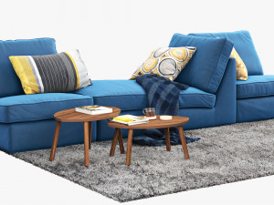 ikea kivik corner modular sofa 3D Model