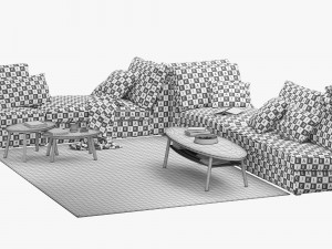 ikea kivik corner modular sofa 3D Model
