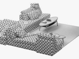 ikea kivik corner modular sofa 3D Model