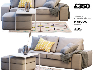 ikea kivik 6 sofas set 3D Модель