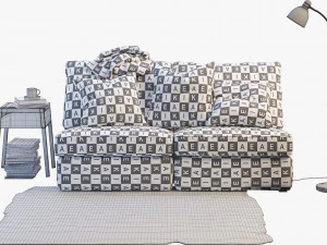 conjunto ikea kivik 6 sof&aacute;s Modelo 3D
