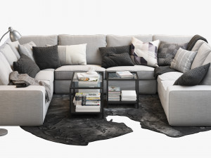 ikea kivik 6 sofas set 3D Модель