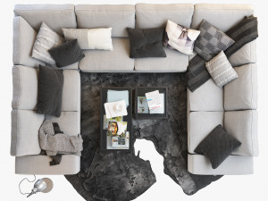 ikea kivik 6 sofas set 3D Модель
