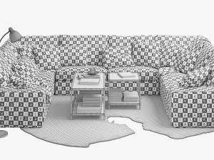ikea kivik 6 sofas set 3D Модель