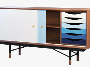 1955 sideboard 3 options 3D Model