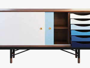 1955 sideboard 3 options 3D Model