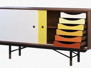 1955 sideboard 3 options 3D Model