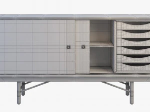 1955 sideboard 3 options 3D Model