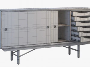 1955 sideboard 3 options 3D Model