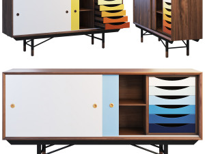 1955 sideboard 3 options 3D 模型