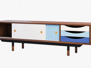 1955 tv cabinet 3 options 3D Model