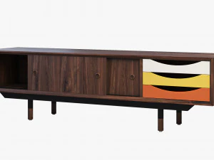 1955 tv cabinet 3 options 3D Model