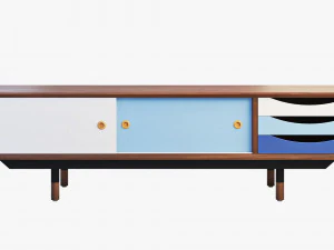 1955 tv cabinet 3 options 3D Model