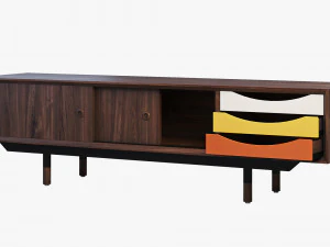 1955 tv cabinet 3 options 3D Model