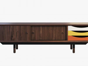 1955 tv cabinet 3 options 3D Model