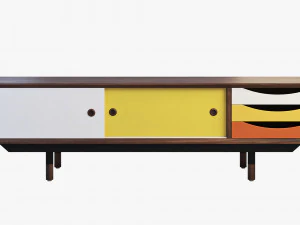 1955 tv cabinet 3 options 3D Model