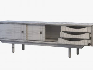 1955 tv cabinet 3 options 3D Model