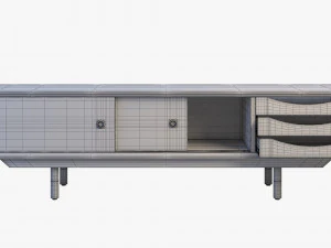 1955 tv cabinet 3 options 3D Model