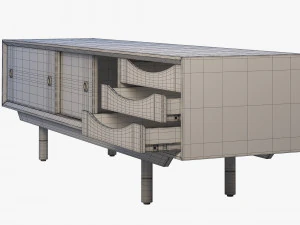 1955 tv cabinet 3 options 3D Model