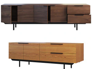 pastoe frame style sideboard 2 options 3D Model