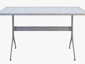 nelson swag leg rectangular work table 3D Model