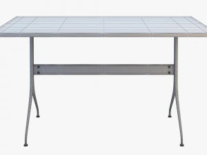 nelson swag leg rectangular work table 3D Model