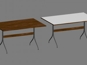 nelson swag leg rectangular work table 3D Model